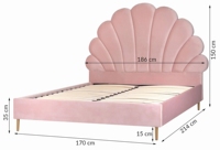 Cadre de lit double Queen moderne de luxe rose pétale, lit de princesse pour la maison, meubles de chambre à coucher