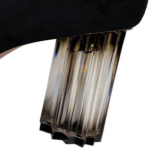 1718-13 bigtree pattini delle donne di modo trasparente di cristallo <span class=keywords><strong>con</strong></span> <span class=keywords><strong>tacco</strong></span> alto a punta in pelle scamosciata sexy sottile pedicure sopra il stivali al ginocchio - Product Image 6