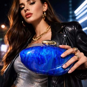 Nuevo Estilo de Bolso de Mano Transparente para Mujer, Moderno y Elegante, en Forma de Bala, con Forro de Algodón - Product Image 2