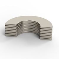 Magnet Neodymium NdFeB N33SH N35SH N38SH Bentuk Lengkung, Magnet Kuat N52, Magnet Industri Kekuatan Tinggi
