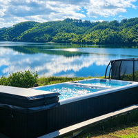 Bassin de Nage 8M Extérieur avec HydroMassage Intégré et Spa Chaud pour Relaxation Améliorée et Entraînement à la Nage