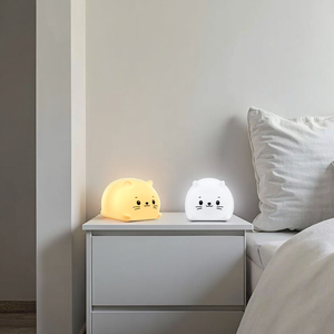 <span class=keywords><strong>Mini</strong></span> Dimmable LED cảm ứng đèn cho phòng ngủ động vật Silicone bảng đèn với ánh sáng ban đêm trắng ấm - Product Image 5