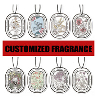 Pendentif parfumé pour voiture personnalisé, suspendu, parfum léger longue durée, aromathérapie, élimine l'odeur de fumée, papier solide, décoration