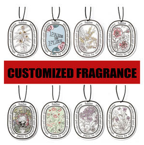 Colgante Aromatizante Personalizado para Coche, Fragancia Ligera <span class=keywords><strong>y</strong></span> Duradera, Perfume de Aromaterapia, Elimina el Olor a Humo, Decoración Sólida de Papel - Product Image 5