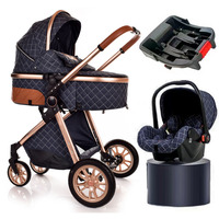 Poussette et siège de voiture multifonctions Landscape High Landscape Portable Lightweight Travel Pram Baby Stroller 3 in 1 For Toddler