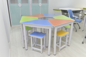 Tavolo da Laboratorio <span class=keywords><strong>Scolastico</strong></span> Moderno in Metallo, Banco di Lavoro Biofisico con Sedia e Cassetti, Realizzato su Misura per Uso Commerciale - Product Image 6