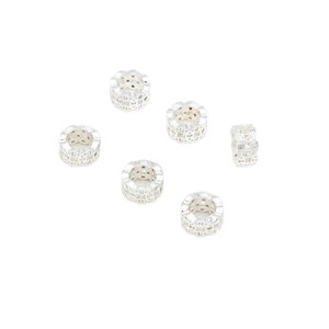 18k Gold Plated <b>Copper</b> Spacer Beads With Zircon Inlay Mixed Shapes For <b>Bracelet</b> Making DIY Jewelry Components - Product Image 5