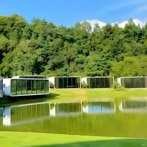 Capsula Intelligente Premium Space-Age: Cabina Aero-Design Arrotondata, Pod Portatile, Studio da Giardino, Villa Prefabbricata Modulare Modernista - Product Image 5