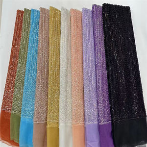 Robe <span class=keywords><strong>de</strong></span> mariée en maille tricotée brodée violette pour filles, série maille, tissu 100% polyester, printemps été, moderne, rayée, perles, tube, paillettes - Product Image 6