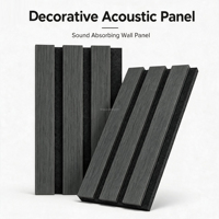 Panneau acoustique en feutre PET avec lattes décoratives en MDF pour l'absorption acoustique et la décoration murale intérieure dans les espaces commerciaux