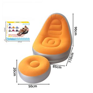 เก้าอี้ชายหาดพับได้แบบพกพา กันน้ำ ผลิตจาก PVC รักษ์โลก ดีไซน์ทันสมัย เก้าอี้เอนนอน เก้าอี้โซฟาพักผ่อน เก้าอี้ลมเดี่ยว - Product Image 4