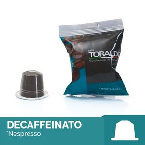 Toraldo 100 Capsule di Caffè Decaffeinato Compatibili con Nespresso, Set in Metallo e Foglio di Alluminio con Coperchio, 0,15g/Capsula - Product Image 1