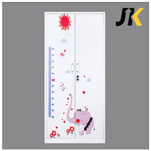 Nouvelle <span class=keywords><strong>Armoire</strong></span> Bébé Design 2 Portes en Métal, Meuble de Rangement pour Enfants, Penderie en Acier pour Chambre à Coucher - Product Image 6