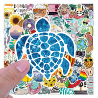 100 autocollants décoratifs imperméables mignons de style dessin animé pour ordinateur portable, bagages, bouteille d'eau, skateboard