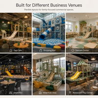 Parque Infantil Comercial Interior con Asientos para Padres, Mini Tienda, Entrega Llave en Mano CE, Pasarela, Piscina de Bolas, Proyecto de Instalación Completa