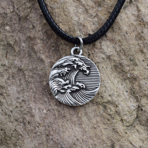 Collar SanLan Ocean Life con Colgante <span class=keywords><strong>de</strong></span> Diamante en Forma <span class=keywords><strong>de</strong></span> Planta Náutica, Cadena <span class=keywords><strong>de</strong></span> Bambú, Diseño <span class=keywords><strong>de</strong></span> Olas Marinas, Unisex, para Fiestas - Product Image 1