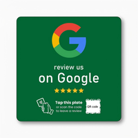 Interface RFID Code QR PVC NFC Plaque Google pour restaurant Autocollant Plaque Programmable Tiktok/Ins/Facebook/Yelp/Tripadvisor