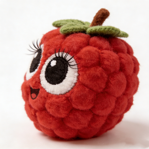 Peluche de Frambuesa Personalizado, Juguete de Peluche de Fruta, Muñeco de Baya, Peluche de Fruta Roja, Almohada de Frambuesa Adorable, Peluche de Comida de Dibujos Animados - Product Image 5