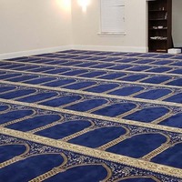Tapis de prière musulmans de haute qualité, luxueux, confortables, en nylon jacquard, lavables, du mur au mur