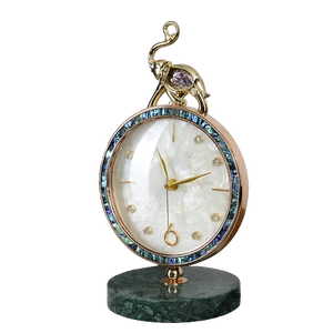 <span class=keywords><strong>Orologio</strong></span> di lusso moderno <span class=keywords><strong>orologio</strong></span> d'<span class=keywords><strong>oro</strong></span> scrivania laterale per soggiorno camera da letto al quarzo sveglia con ago regalo - Product Image 2