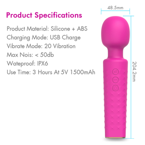 Masajeador Vibrador Electrónico Personal de Mano, Recargable, Impermeable, de Silicona, para Todo el Cuerpo, Productos de Relajación para Mujeres y Hombres - Product Image 3