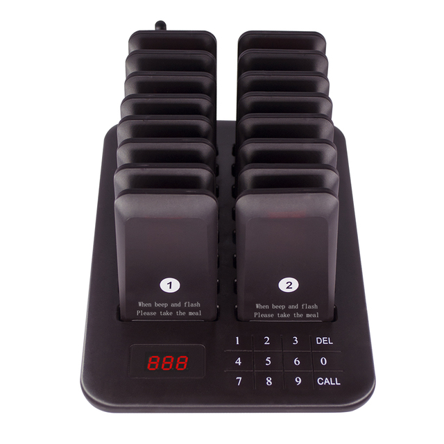 Wireless Restaurant Pager System Guest Customer Waiter Queue Calling Paging Beeper Pager Buzzer for Food Court Cafe Beach Bar