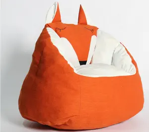 Personalizzato di alta qualità all'ingrosso della fabbrica simpatico sacchetto di fagioli animali per bambini morbido sacchetto di fagioli sedia per bambini divano