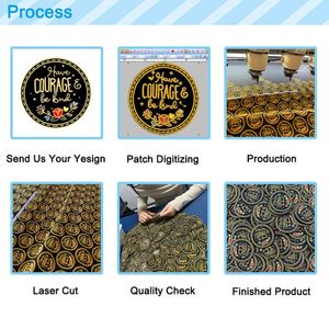 Patchs brodés personnalisés à coudre ou thermocollants pour vêtements, logo de club personnalisé, patchs à crochets et boucles DIY - Product Image 3
