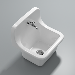 Lavabo in Ceramica da Parete dal Design Moderno, Monoforo, <span class=keywords><strong>Salvaspazio</strong></span> per Piccoli Appartamenti - Product Image 3