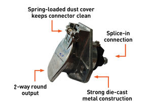 Conector de Enchufe y Enclavillador de Remolque de Alta Resistencia de 2 Vías, Carcasa de Aleación de Zinc <span class=keywords><strong>con</strong></span> Protector de Resorte <span class=keywords><strong>para</strong></span> Sistemas de Lonas de Camión - Product Image 6