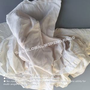 Trapos de Camiseta Blancos de Grado A - Trapos Industriales de Reciclaje 100% Algodón para Limpieza - Product Image 4