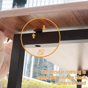 Bureau pliant avec étagère de rangement, bureau d'ordinateur pour l'écriture, <span class=keywords><strong>table</strong></span> à manger pliante multifonctionnelle, <span class=keywords><strong>table</strong></span> mobile avec roulettes - Product Image 4