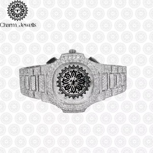 Montre-bracelet en diamant de qualité export, confortable à porter, idéale pour un style de vie et une mode quotidiennes, disponible à un prix raisonnable - Product Image 4