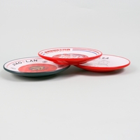 Assiette de service en mélamine incassable personnalisée avec logo imprimé, réutilisable, avec décalcomanie, pour la restauration, MOQ 100 pièces