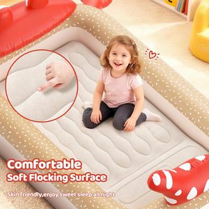Crab Shaped Kids <b>Inflatable</b> Travel Bed with Safety Rails for Toddlers Camping Home - Product Image 5