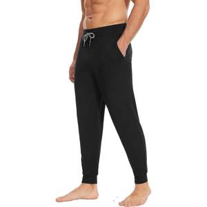 Pantalon de pyjama pour homme en viscose de bambou personnalisé, doux, uni, style jogger, avec cordon de serrage et poches - Product Image 3