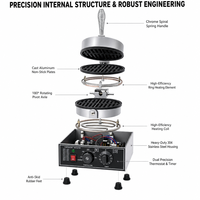 Appareil de cuisine multifonction : Gaufrier électrique double fonction et machine à snacks