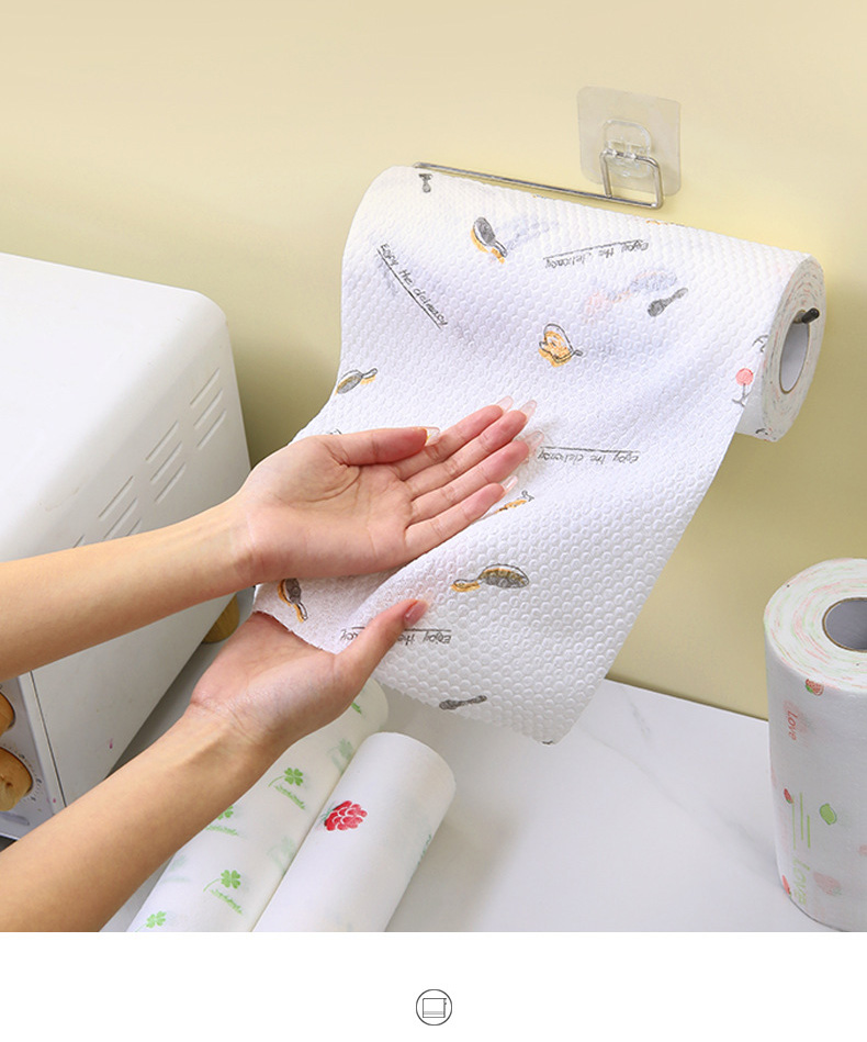 Сухая и влажная салфетка для двойного использования для домашней уборки, кухонная бумага, одноразовая салфетка для посуды, впитывающее антипригарное масло