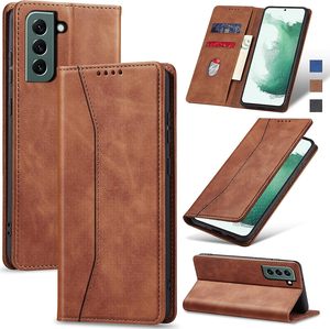 Magnetic Men Women Leather <strong>Flip</strong> Wallets Mobile Phone <strong>Cases</strong> for Samsung Galaxy S26 S25 S24 Plus Ultra FE Kickstand Back Cover - Product Image 1