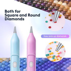 Elektrik elmas boyama kalem kiti 5 adet çok ucu süsleyen araçları ile LED ışık için DIY sanat zanaat, kaymaz kavrama - Product Image 1