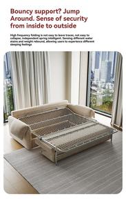 Sofá Cama Tapizado en Chenilla de Estilo Nórdico, Sofá Seccional Moderno en Forma de L con Patas de Metal - Product Image 6