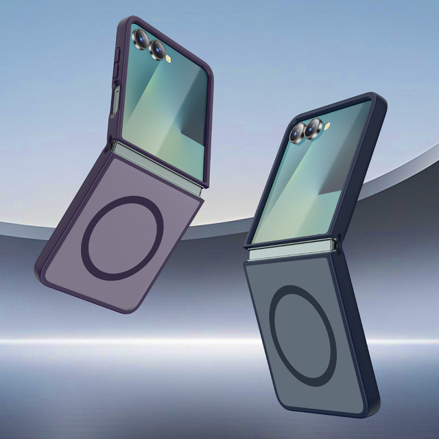 For Samsung Z Flip7 Skin Folding Phone Case for Samsung Galaxy Z Flip6 Magnetic Anti Drop Phone Protective Case Anti Fingerprint