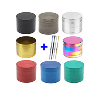 Broyeur d'herbes à tabac avec logo personnalisé d'approvisionnement en usine broyeur d'herbes à aimant broyeur personnalisé pour accessoires pour fumer