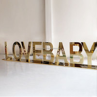 HONGSEN fête de mariage grand or 3D pvc grandes lettres 3 pi 4 pi chapiteau lettres