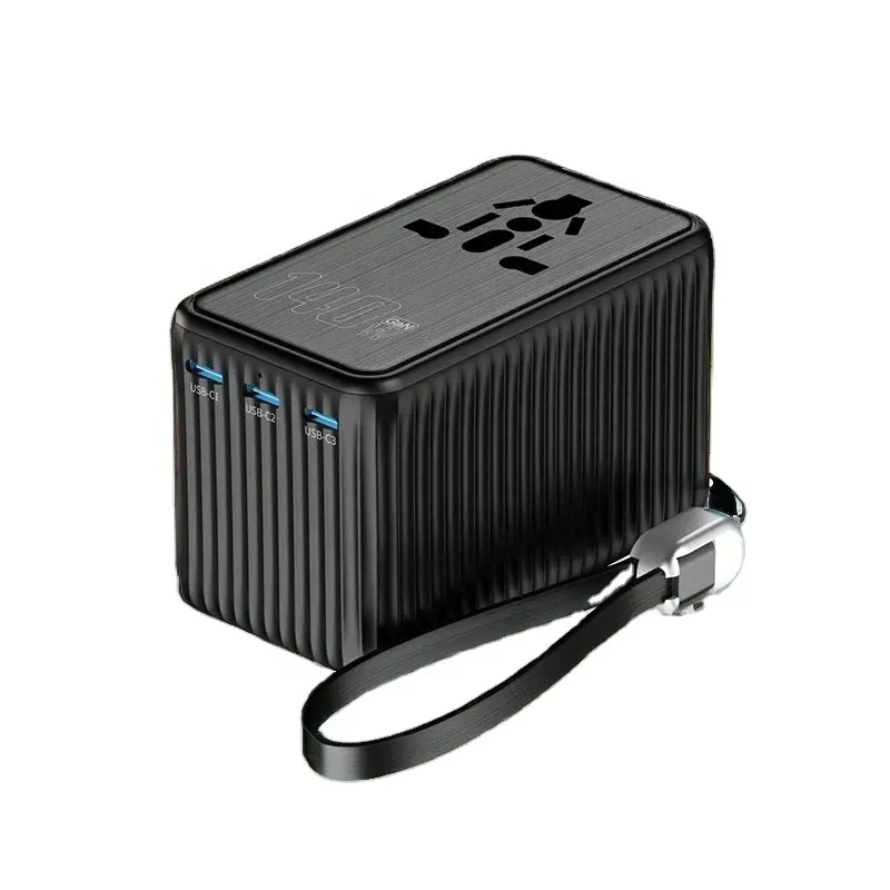 Nieuwe Reisadapter Internationale Universele 3 Usb C 1 Usb A Poorten Stekker Stopcontact Gan Pd 140W Voor Amazon Iphone Horloge