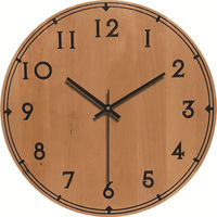 Jam Panel Ruang Tamu Bergaya Minimalis Jam Dinding Dekoratif Motif Kayu Senyap Jam Dinding Kreatif Gaya Amerika untuk Kamar Tidur