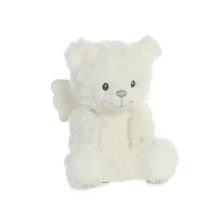 Custom Personalized Mascot Plushies Baby White Plush Angel Teddy Bear Soft Children Stuffed Animal Customize Soft Toy With Wings