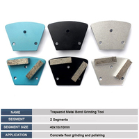 Bloc de disque de meulage de sol trapézoïdal à 30 grains Tampon de polissage Plaque de meulage diamantée pour béton de terrazzo avec 2 segments