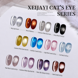 XEIJAYI Smalto Semipermanente UV per Unghie, Forniture per Unghie, Pittura Unghie Effetto Occhio di Gatto Perle di Vetro Ghiaccio, Standard UE, Senza TPO HEMA, OEM ODM Ingrosso - Product Image 1