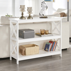 Cổ điển đơn giản bằng gỗ giao diện điều khiển Bảng 80cm hiện đại En Bois cho phòng khách Trắng & Đen lối vào hành lang & lối vào - Product Image 1